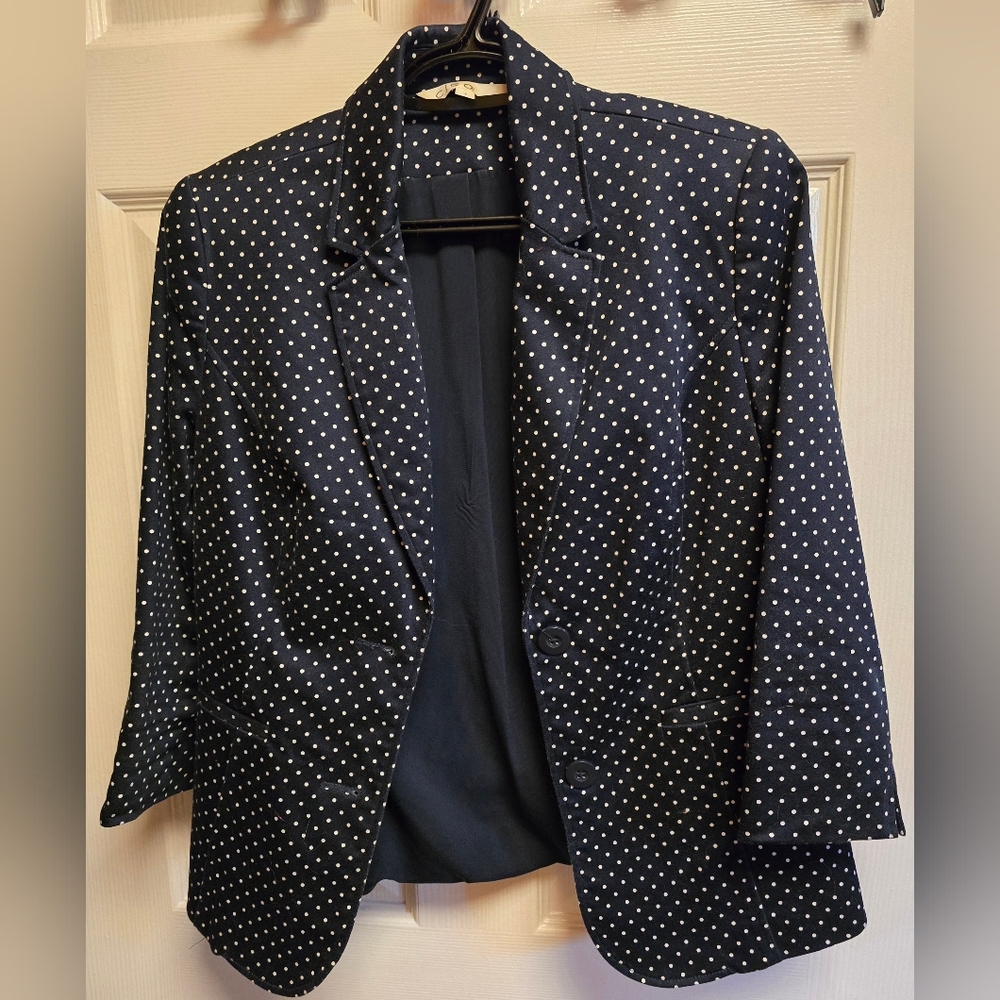 Cleo Navy and White Polka Dot Summer Suit